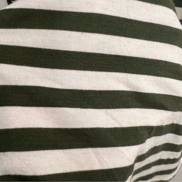 Red Lolly Green and Cream Striped Maxi Dress- Size Large - Picture 3 of 7